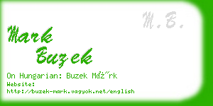 mark buzek business card